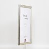 Efekt drewniana ramka na zdjęcia profil 85 srebrny 30x45 cm zwykłe szkło