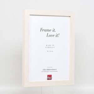 Efekt drewniana ramka na zdjęcia profil 52 biała 20x28 cm szkło antyrefleksyjne