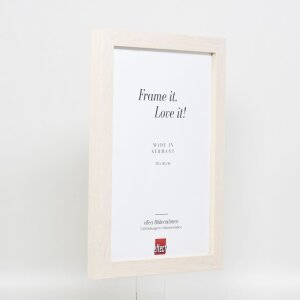 Efekt drewniana ramka na zdjęcia profil 52 biała 20x28 cm szkło antyrefleksyjne