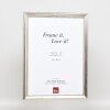 Efekt drewniana ramka na zdjęcia profil 85 srebrny 15x20 cm szkło antyrefleksyjne