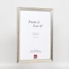 Efekt drewniana ramka na zdjęcia profil 85 srebrny 15x20 cm szkło antyrefleksyjne