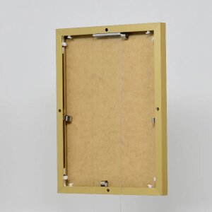 Efektowa aluminiowa ramka na zdjęcia Quadro 18x27 cm złote szkło akrylowe