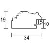 Lustro ścienne Effect Profil drewniany 94 złoty 10x15 cm Lustro