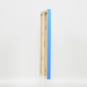 Effect Wall Mirror Wood Profile Top Cube Mirror Blue 30x40 cm