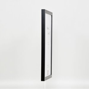 Effect Wall Mirror Wood Profile Top Cube Mirror Black 40x50 cm