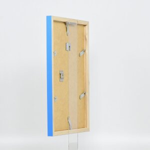 Effect Wall Mirror Wood Profile Top Cube Mirror Blue 40x50 cm