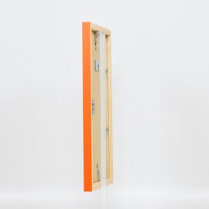 Effect Wall Mirror Wood Profile Top Cube Mirror orange 40x50 cm