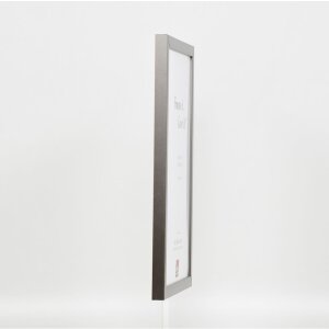 Effect Wall Mirror Wood Profile Top Cube Mirror platinum 40x50 cm