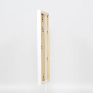 Effect Wall Mirror Wood Profile Top Cube Mirror White 40x60 cm