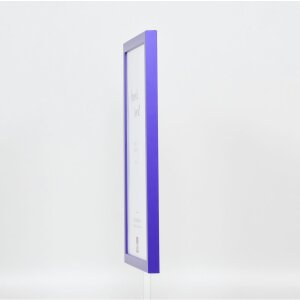 Effect Wall Mirror Wood Profile Top Cube Mirror Purple 40x60 cm