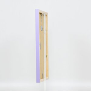 Effect Wall Mirror Wood Profile Top Cube Mirror Lilac 40x60 cm