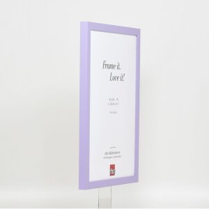 Effect Wall Mirror Wood Profile Top Cube Mirror Lilac 40x60 cm