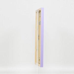 Effect Wall Mirror Wood Profile Top Cube Mirror Lilac 40x60 cm