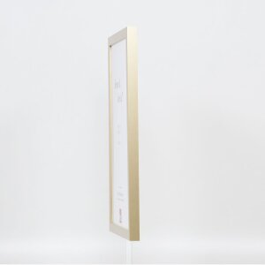 Effect Wall Mirror Wood Profile Top Cube Mirror gold 40x60 cm