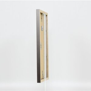 Effect Wall Mirror Wood Profile Top Cube Mirror platinum 40x60 cm