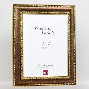 Effect Baroque Picture Frame Profile 31 brown 50x65 cm Acrylic Glass Museum Quality