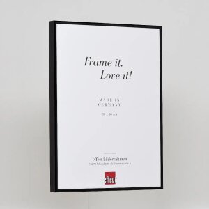 Ramka aluminiowa Effect Quadro 20x20 cm czarny wysoki połysk ze szkłem muzealnym