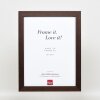 Efekt Drewniana ramka na zdjęcia Profil 52 ciemny brąz 40x40 cm szkło muzealne