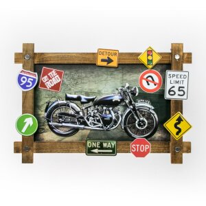 ZEP Dekoracja ścienna GALLUP 59x40x4 cm Motorbike