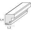 Deknudt Drewniana tablica magnetyczna S41JD1 srebrna 40x60 cm