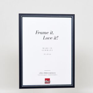 Efekt Drewniana ramka na zdjęcia Profil 26 niebieski 30x40 cm Szkło muzealne