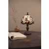 Clayre & Eef 5LL-5619 Lampa stołowa Tiffany Ø 18x30 cm E14-max 1x25W beżowy-czerwony