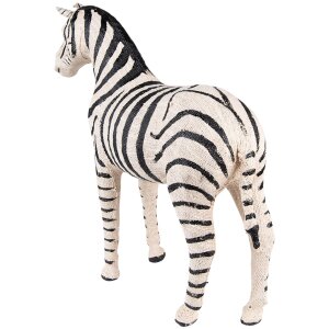 Clayre & Eef 65182M Dekoracja Zebra 27x10x28 cm Czarny - Biały