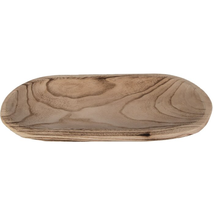 Clayre & Eef 6H2130 Miska prostokątna do serwowania 40x18x4 cm brązowa