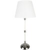 Clayre & Eef 6LMC0068 Lampa stołowa Ø 18x44 cm E27-max 1x60W biała - srebrna