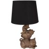 Clayre & Eef 6LMC0077 Lampa stołowa Ø 25x43 cm E27 - max 60W kolor złoty - czarny