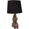 Clayre & Eef 6LMC0077 Lampa stołowa Ø 25x43 cm E27 - max 60W kolor złoty - czarny