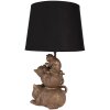 Clayre & Eef 6LMC0077 Lampa stołowa Ø 25x43 cm E27 - max 60W kolor złoty - czarny