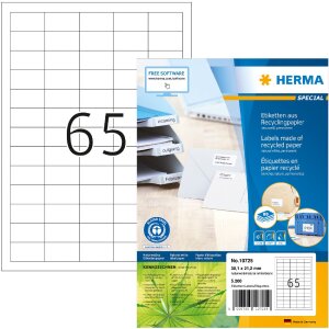 HERMA 10725 Etykiety papierowe z recyklingu A4 38,1x21,2...