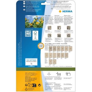 HERMA 10763 Etykiety Silphie papier A4 owal 63,5x42,3mm...