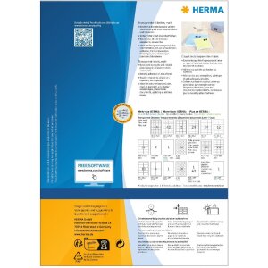 HERMA 10783 Przezroczyste etykiety foliowe A4 210x297 mm...