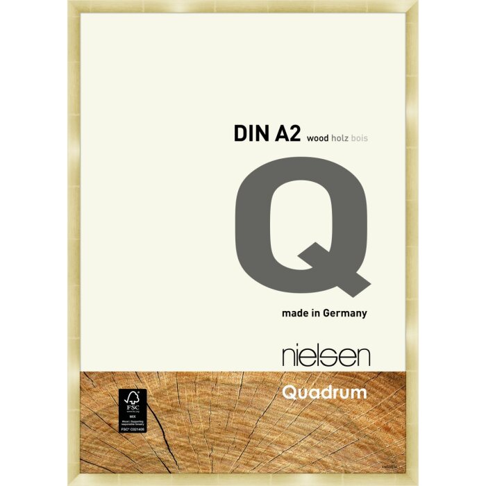 Nielsen Drewniana ramka do przewijania Quadrum 42x59,4 cm złota