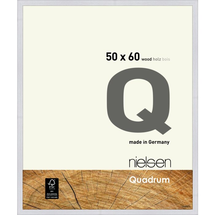 Nielsen Drewniana Ramka Zatrzaskowa Quadrum 50x60 cm Śnieżnobiała