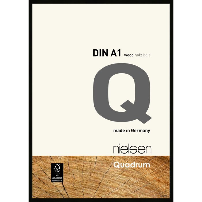 Nielsen Wooden Snap Frame Quadrum 59,4x84,1 cm czarny