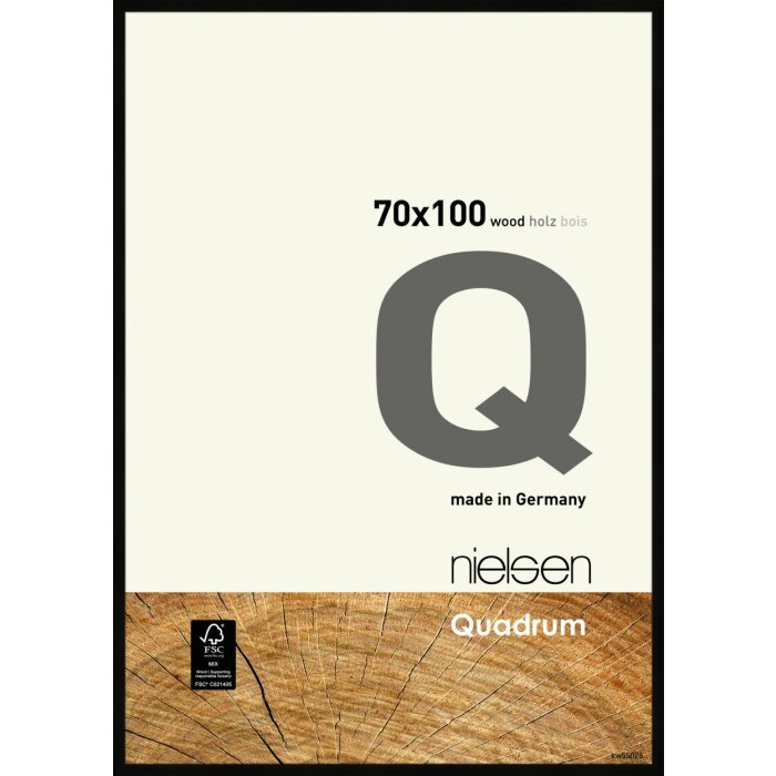 Nielsen Drewniana ramka zatrzaskowa Quadrum 70x100 cm czarna