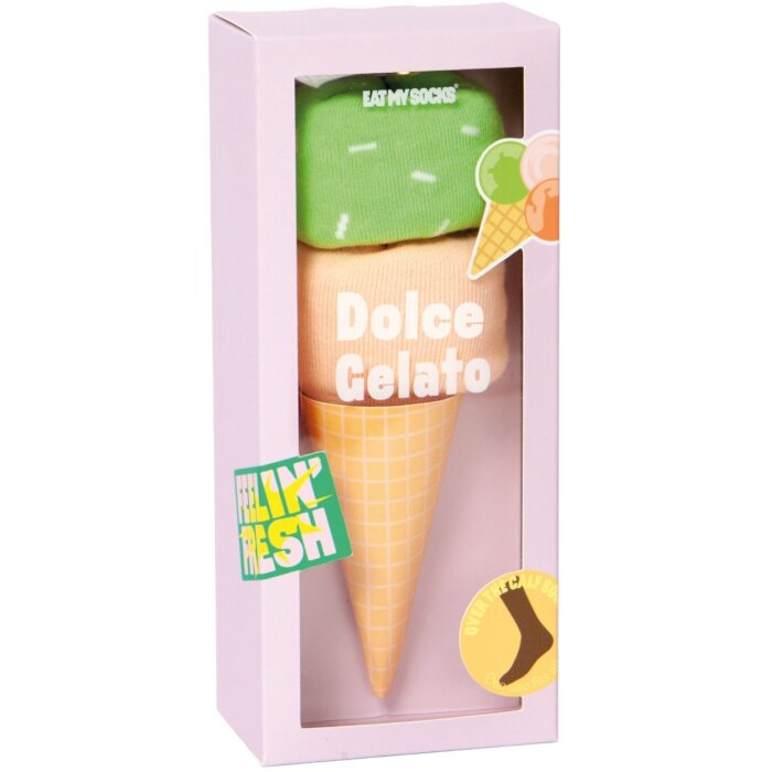 EatMySocks Długie skarpetki Dolce Gelato Różowy Zielony rożek do lodów