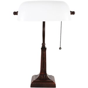 LumiLamp 5LL-5686 Lampa stołowa biała 26x16x40 cm E27-max...