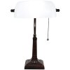 LumiLamp 5LL-5686 Lampa stołowa biała 26x16x40 cm E27-max 1x40W Lampa bankierska