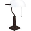 LumiLamp 5LL-5686 Lampa stołowa biała 26x16x40 cm E27-max 1x40W Lampa bankierska