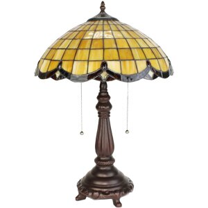 LumiLamp 5LL-6289 Lampa stołowa Tiffany Ø 41x57 cm E27-max 2x60W