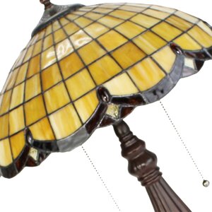 LumiLamp 5LL-6289 Lampa stołowa Tiffany Ø 41x57 cm E27-max 2x60W