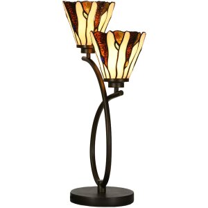 LumiLamp 5LL-6315 Lampa stołowa Tiffany Beige 46x28x63 cm...