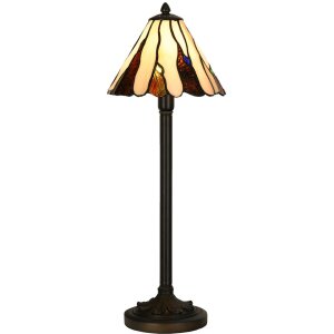 LumiLamp 5LL-6316 Lampa stołowa Tiffany Beżowa Ø...