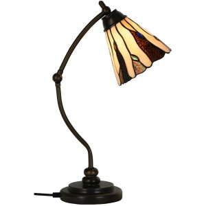 LumiLamp 5LL-6318 Lampa stołowa Tiffany Beżowa Ø...