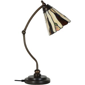 LumiLamp 5LL-6318 Lampa stołowa Tiffany Beżowa Ø...