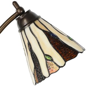 LumiLamp 5LL-6318 Lampa stołowa Tiffany Beżowa Ø 27x51 cm E14/max 1x40W